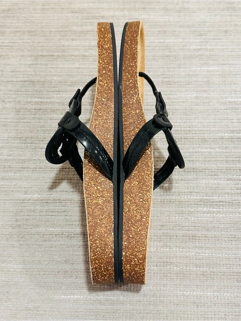 TORY BURCH Miller Cloud Sandals Perfect Black / Natural Size 10,5 M US